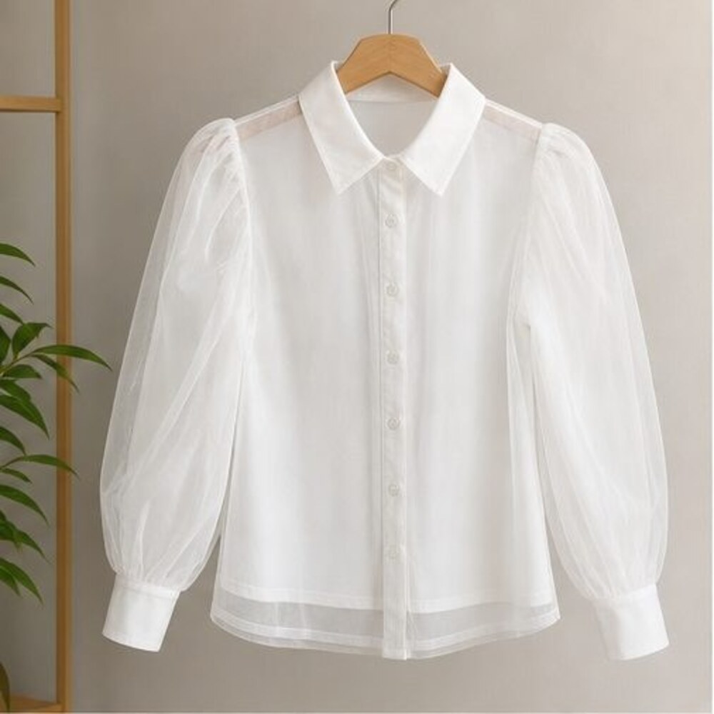 White Peplum Top